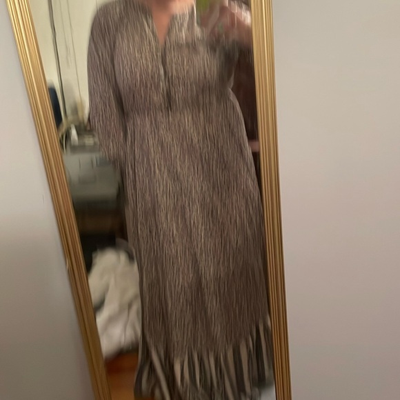 Faherty Phoebe long-sleeved maxi Dress in Wildwood vines print, size L, NWT. - Picture 9 of 10